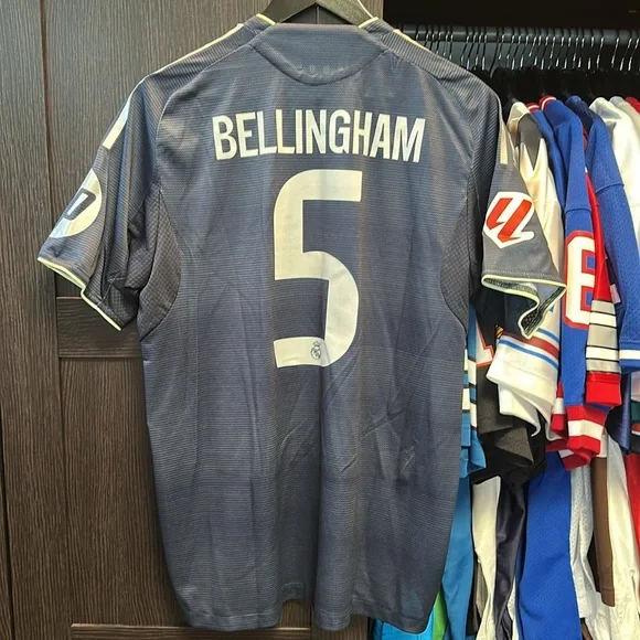 Jude Bellingham Real Madrid adidas 2025/26 Away Authentic Player Jersey - Blue - Picture 6 of 6